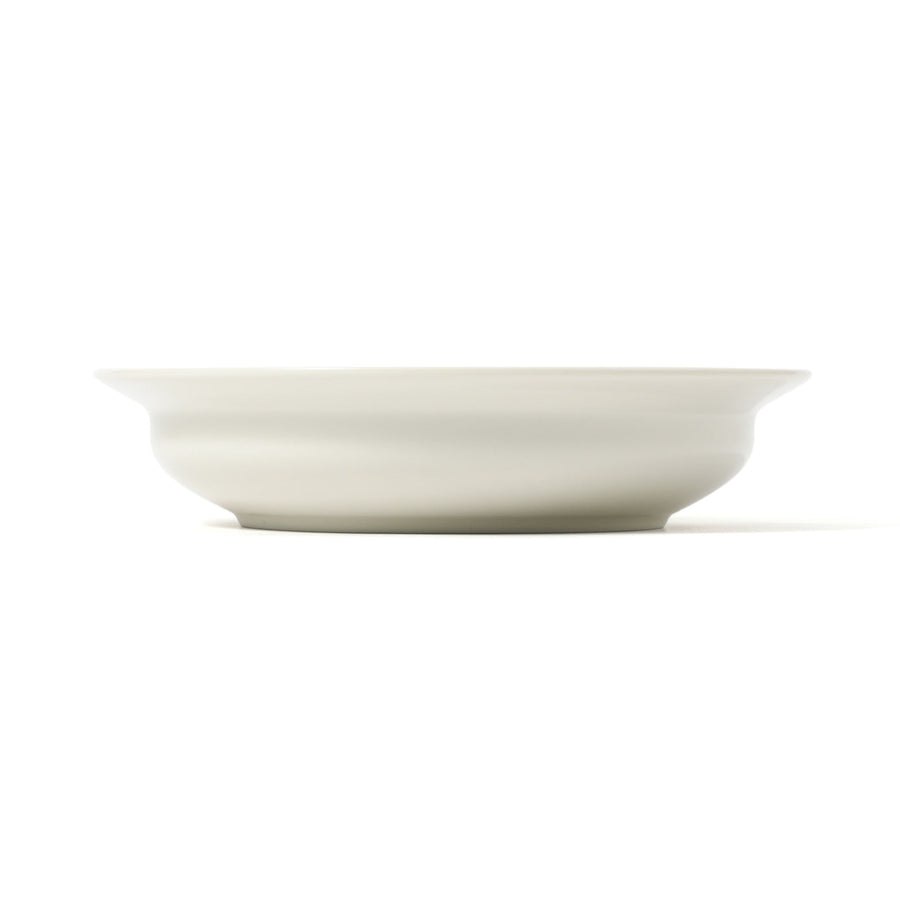 Mino ware, easy-to-scoop deep plate, ivory