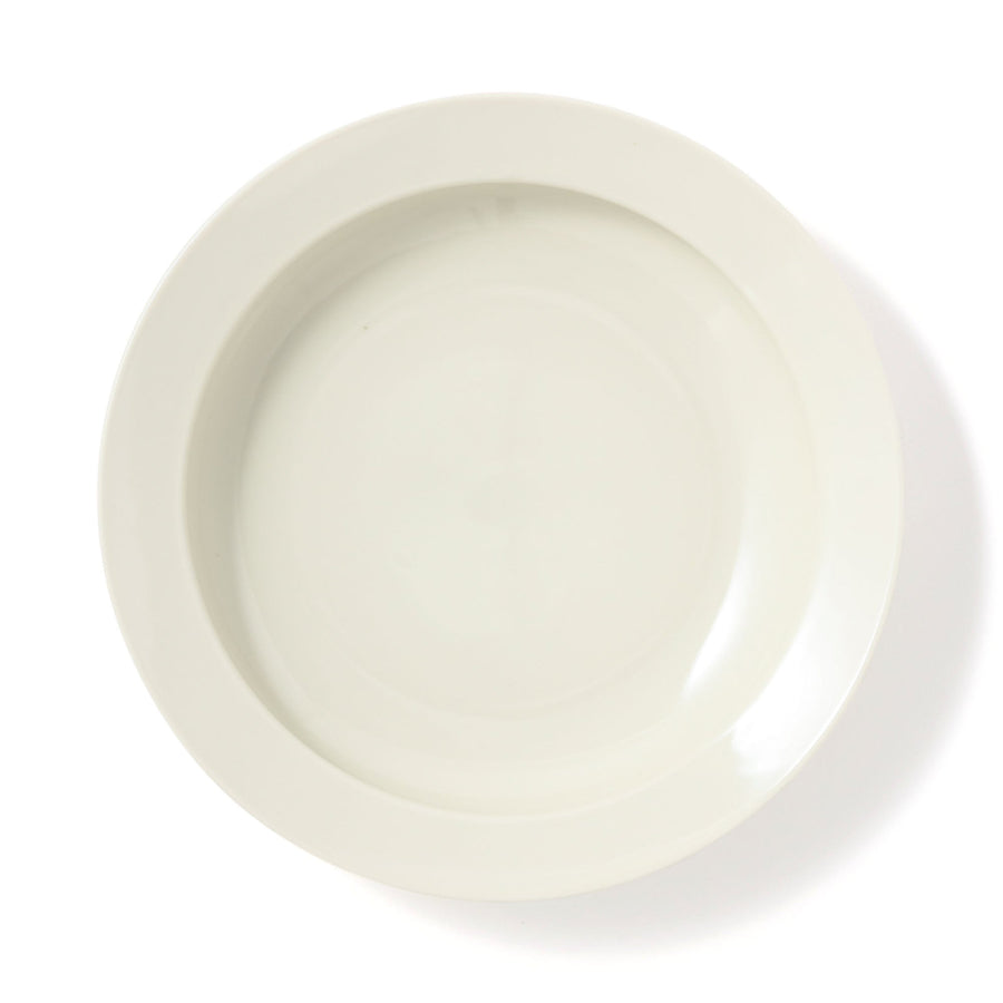 Mino ware, easy-to-scoop deep plate, ivory