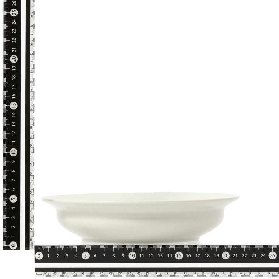 Mino ware, easy-to-scoop deep plate, ivory