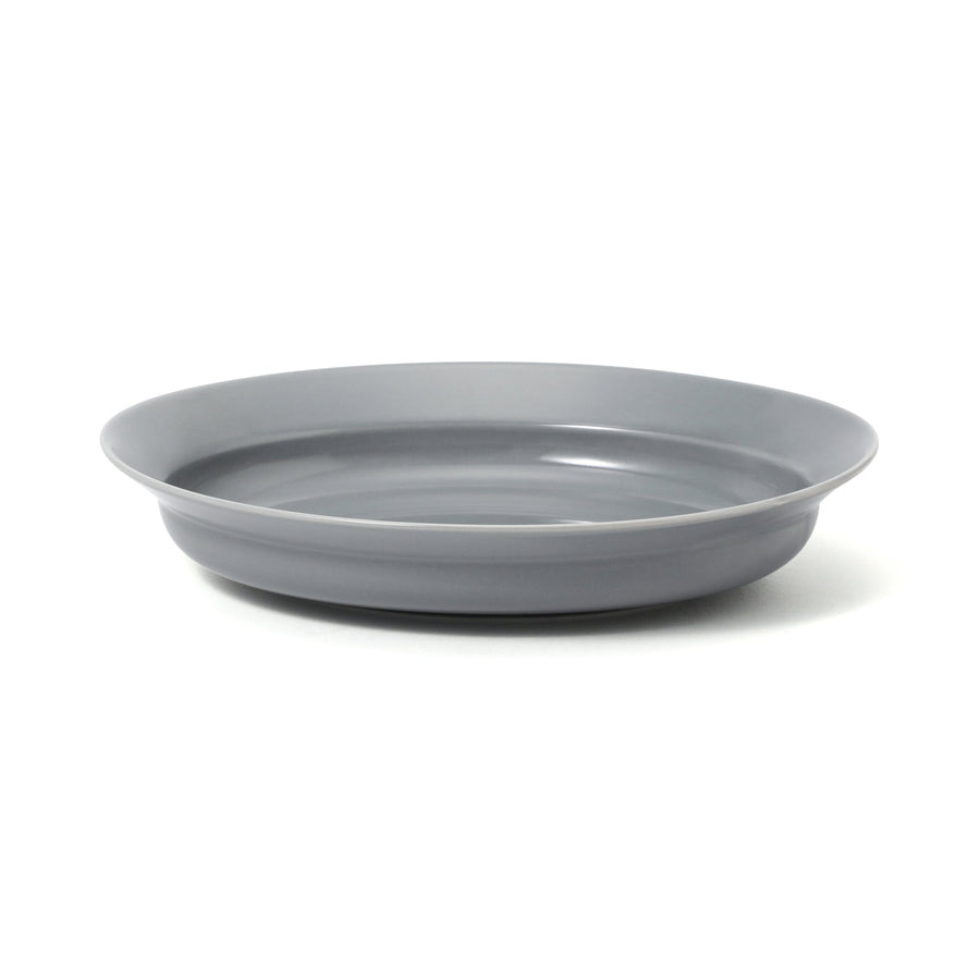 Minoyaki Easy-to-scoop Oval Plate, Gray