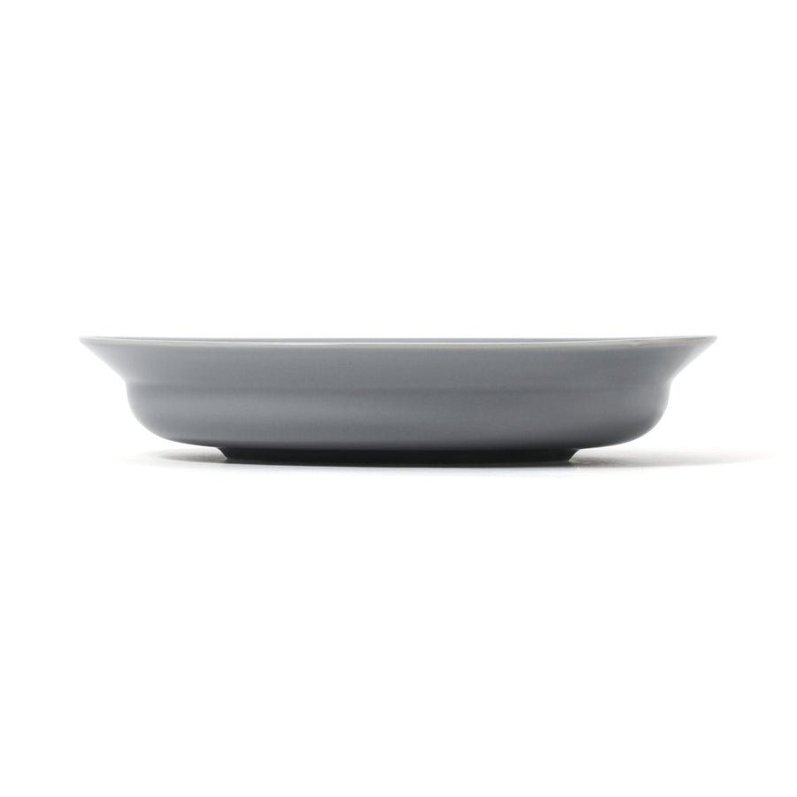 Minoyaki Easy-to-scoop Oval Plate, Gray