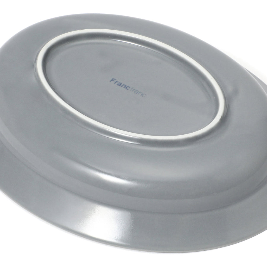 Minoyaki Easy-to-scoop Oval Plate, Gray