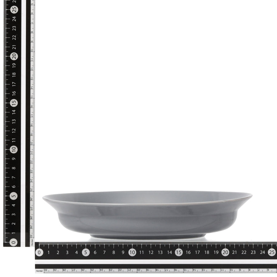 Minoyaki Easy-to-scoop Oval Plate, Gray