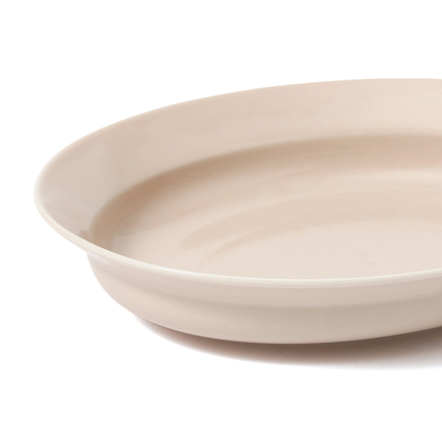 Minoyaki Easy-to-scoop Oval Plate, Pink