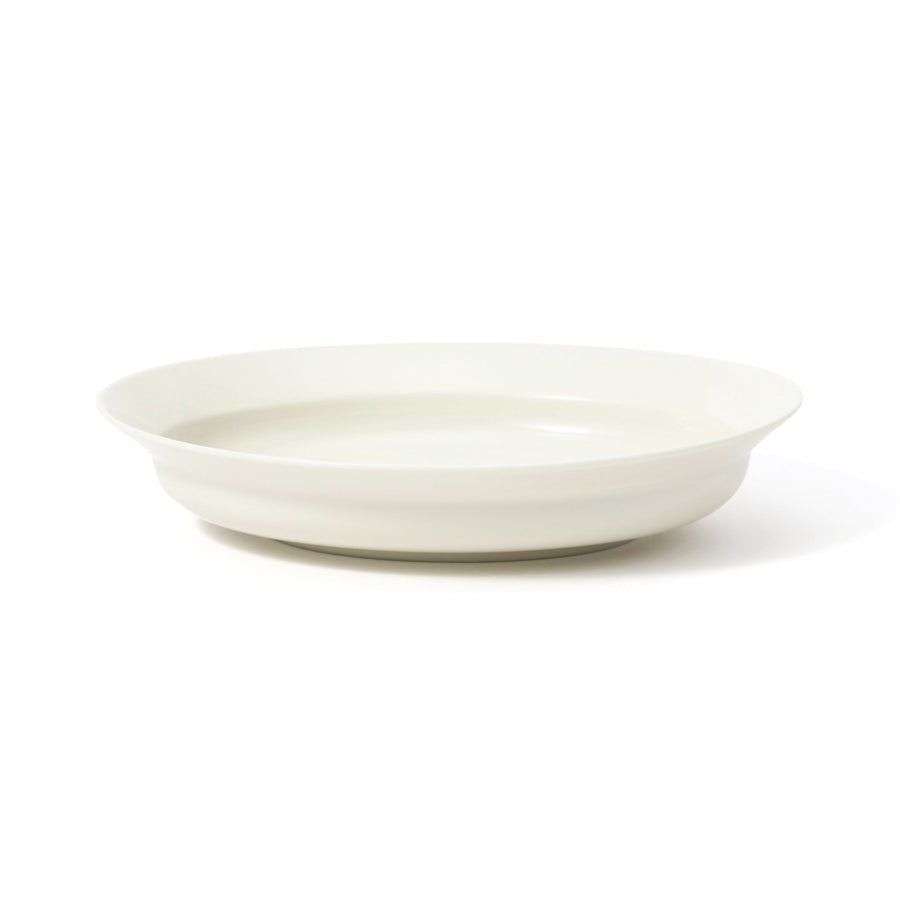 Minoyaki Easy-to-scoop Oval Plate, Ivory