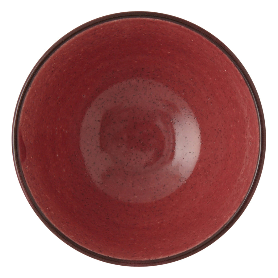 Mino ware rice bowl Shinogi M Red