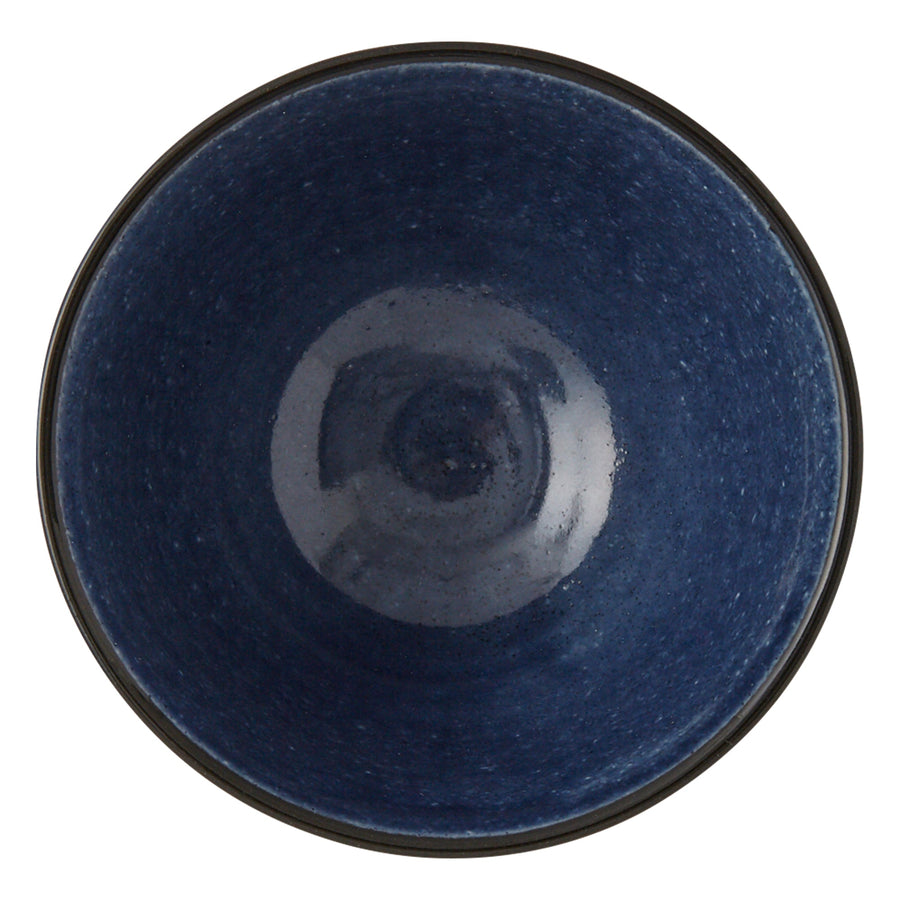 Mino ware rice bowl Shinogi L Blue