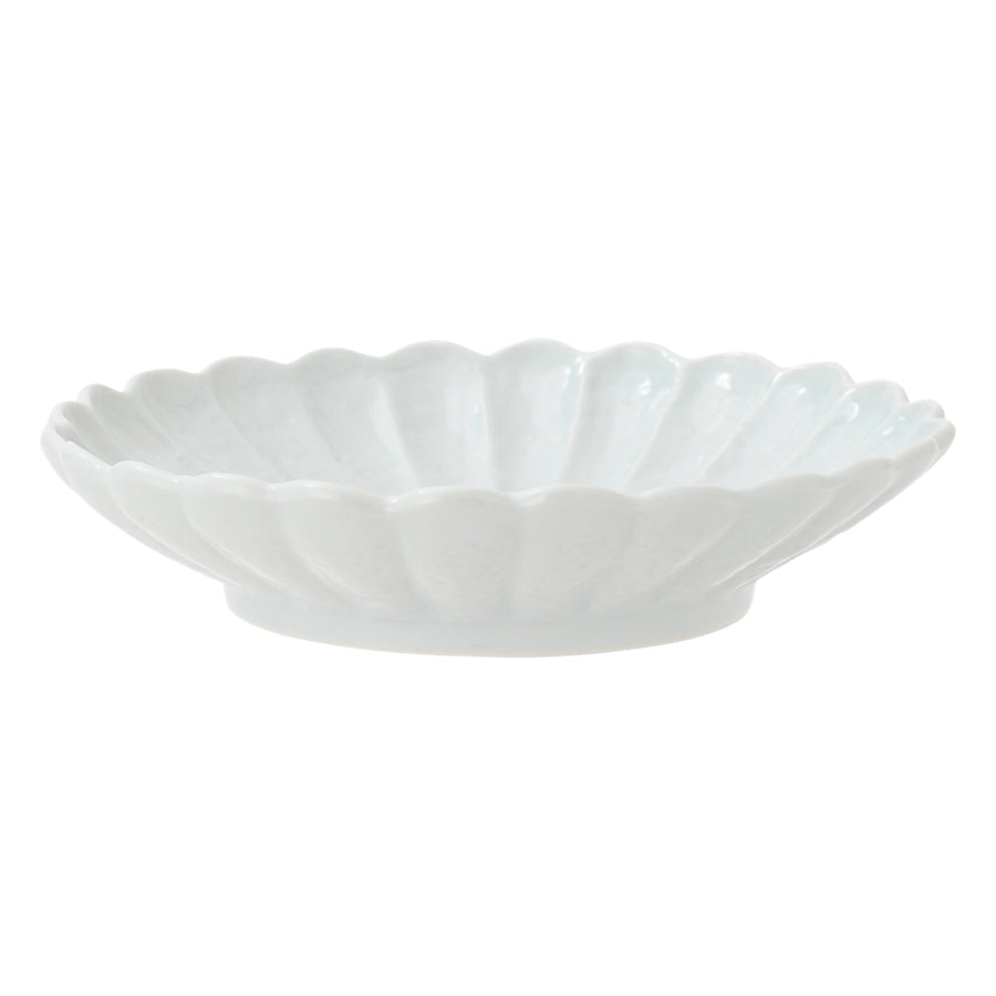 Mino Ware Flower Plate, Celadon, Large