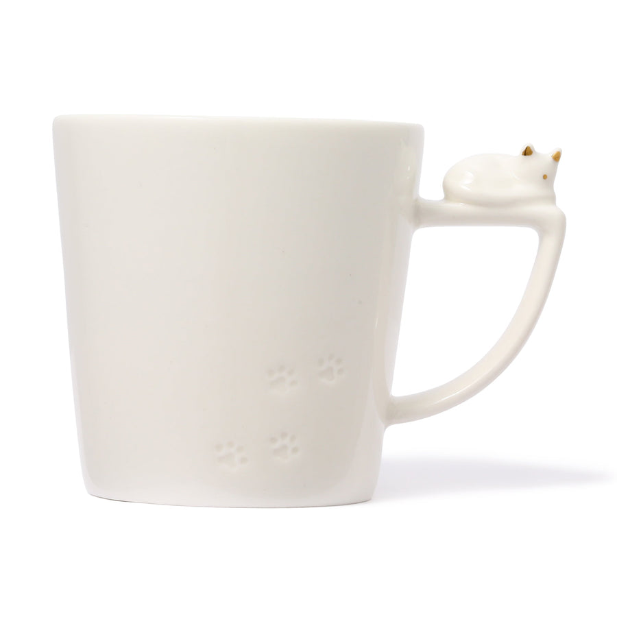 Cat Figure Mug White