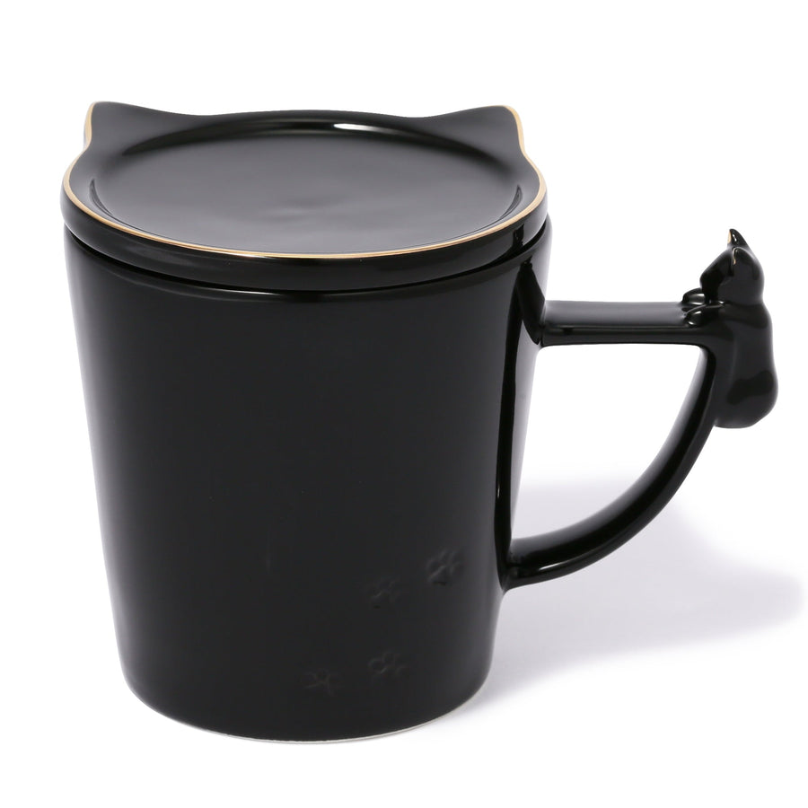 Cat Figure Mug Black