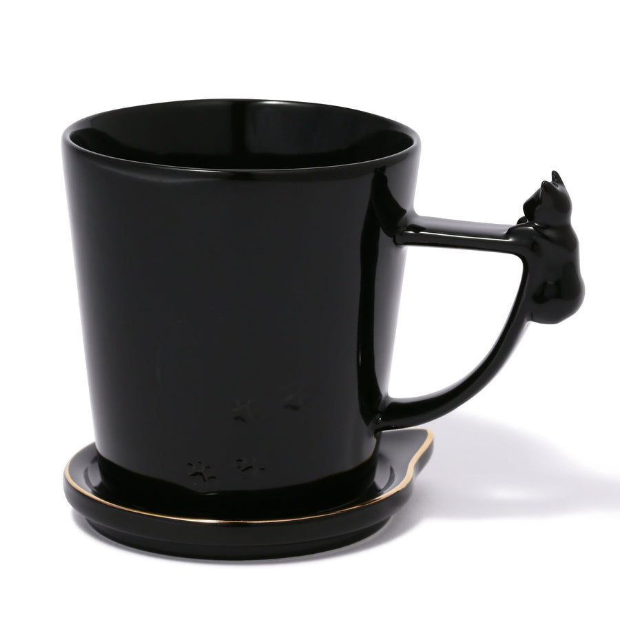 Cat Figure Mug Black