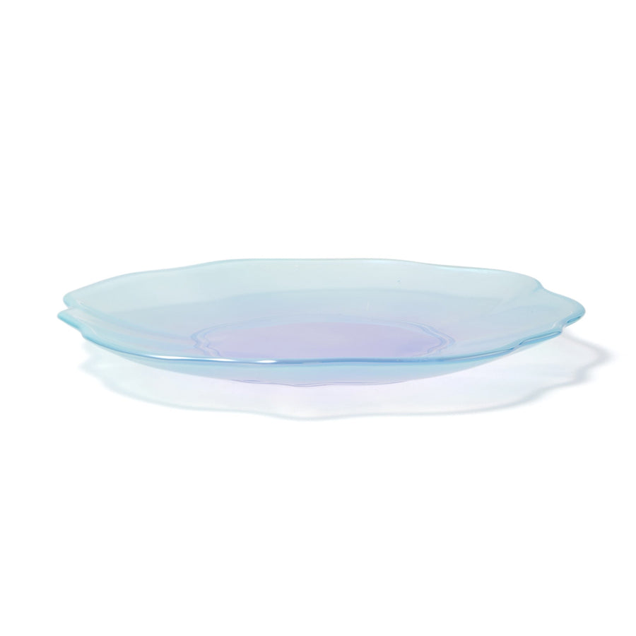 Gradation Opal Glass Plate S Mint x Purple