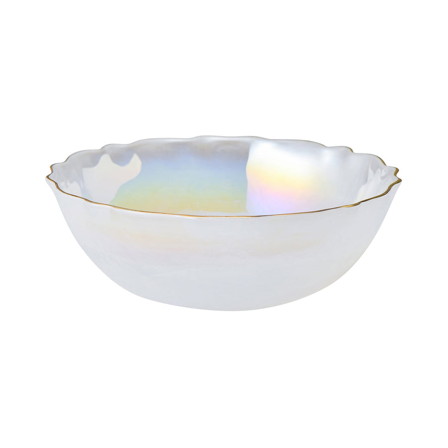 Marble Glass Bowl, White