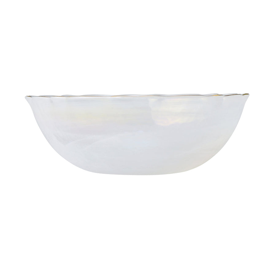 Marble Glass Bowl, White