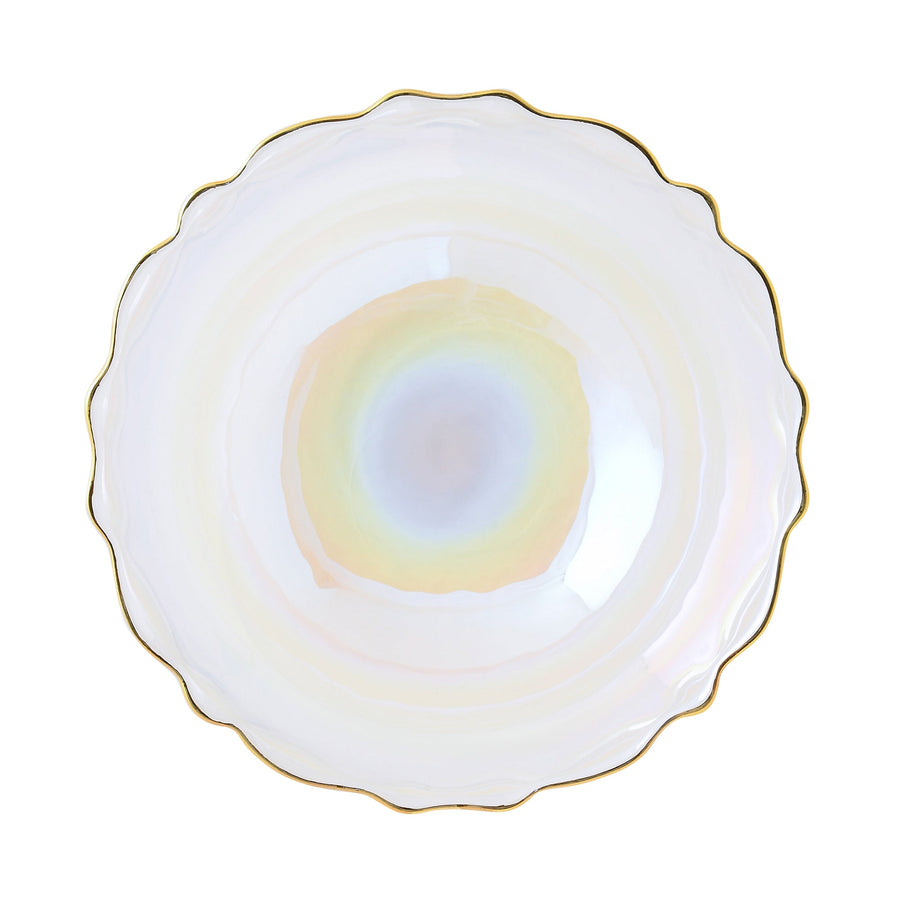 Marble Glass Bowl, White