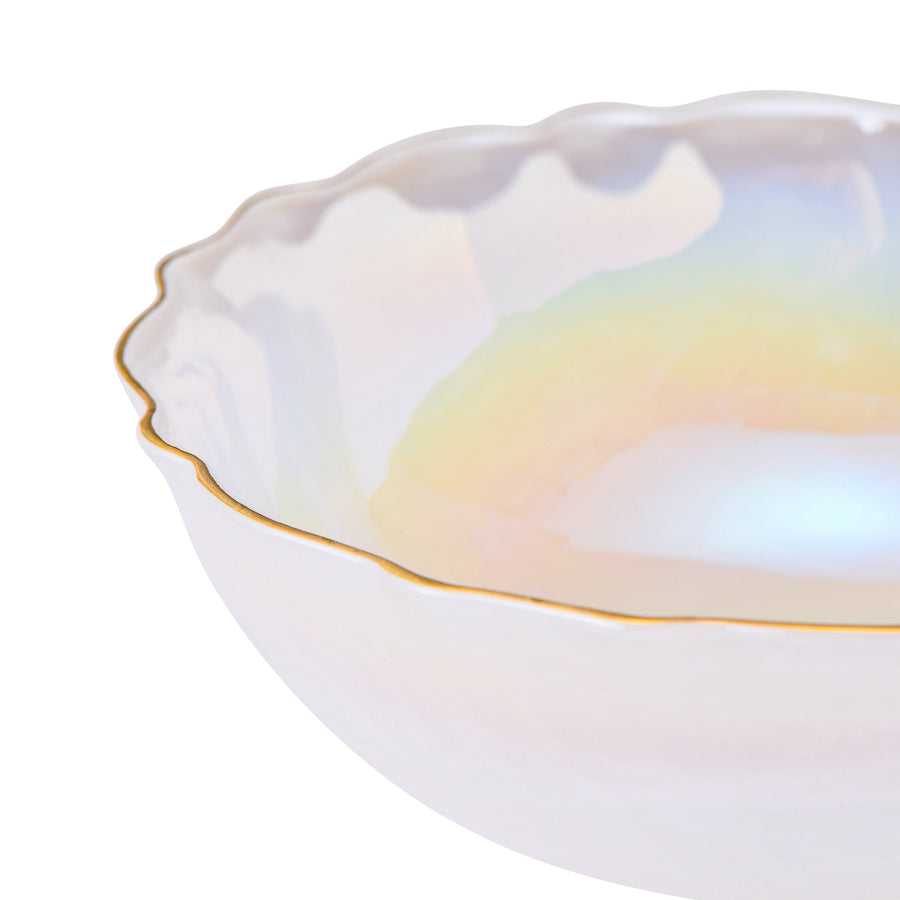 Marble Glass Bowl, White