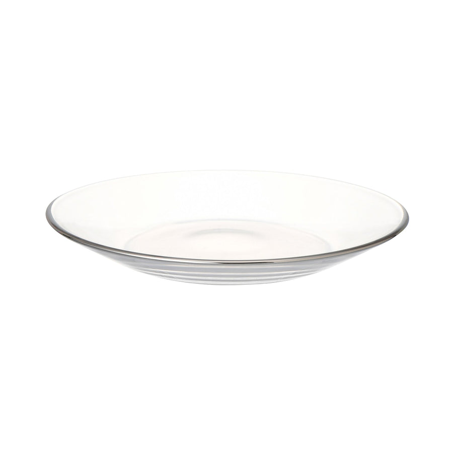 Clear Glass Plate Silver