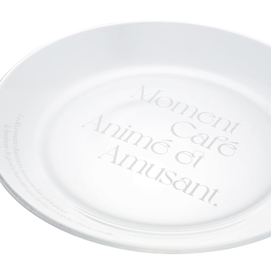 タイポ ガラスプレート ホワイト