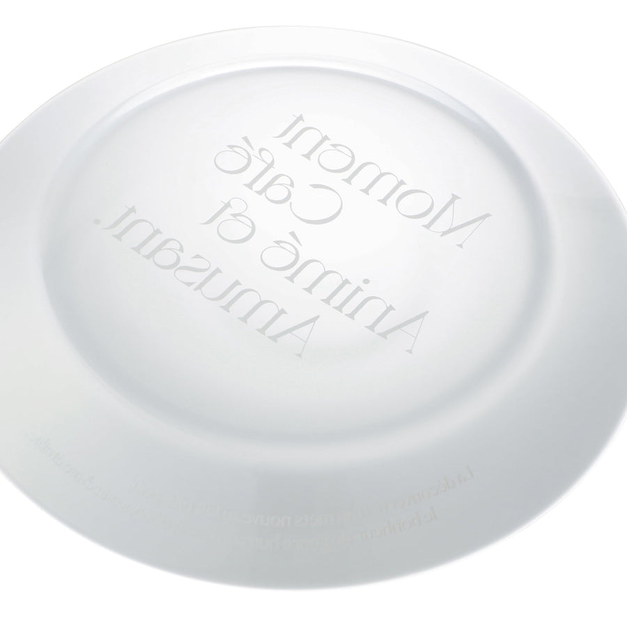 タイポ ガラスプレート ホワイト