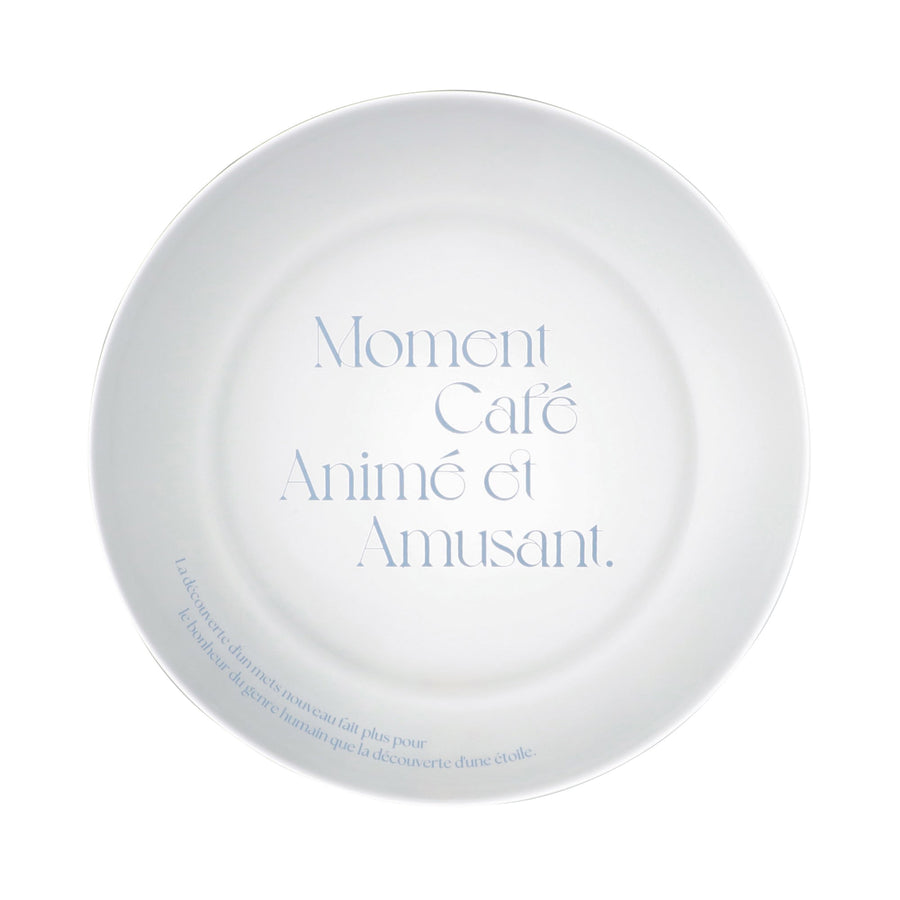 タイポ ガラスプレート ブルー