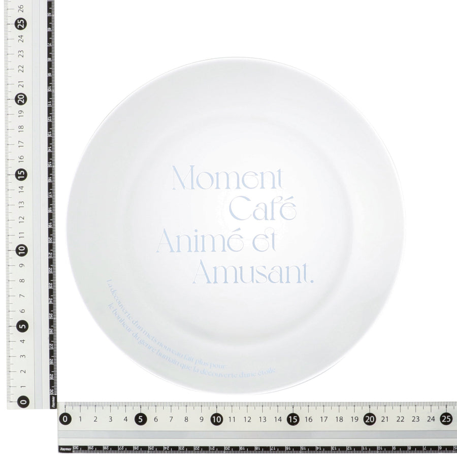 タイポ ガラスプレート ブルー