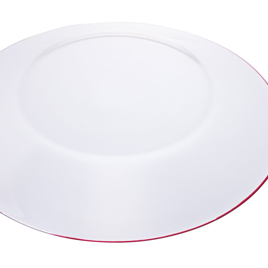 カラーリム ガラスプレート ピンク