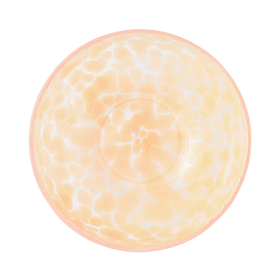 ドットパターン ガラスボウル S オレンジ