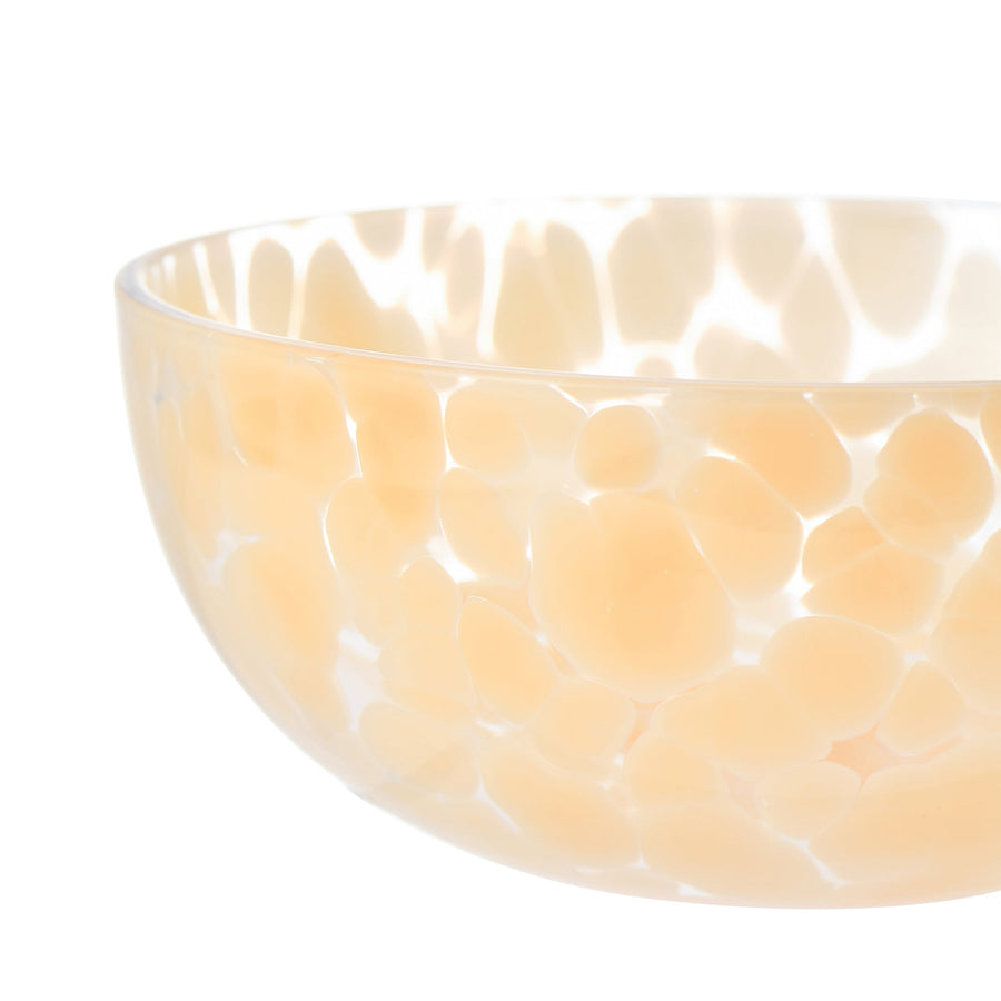 ドットパターン ガラスボウル S オレンジ