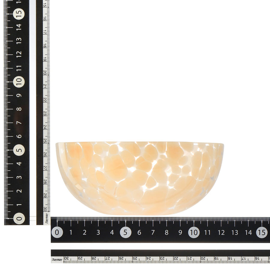 ドットパターン ガラスボウル S オレンジ