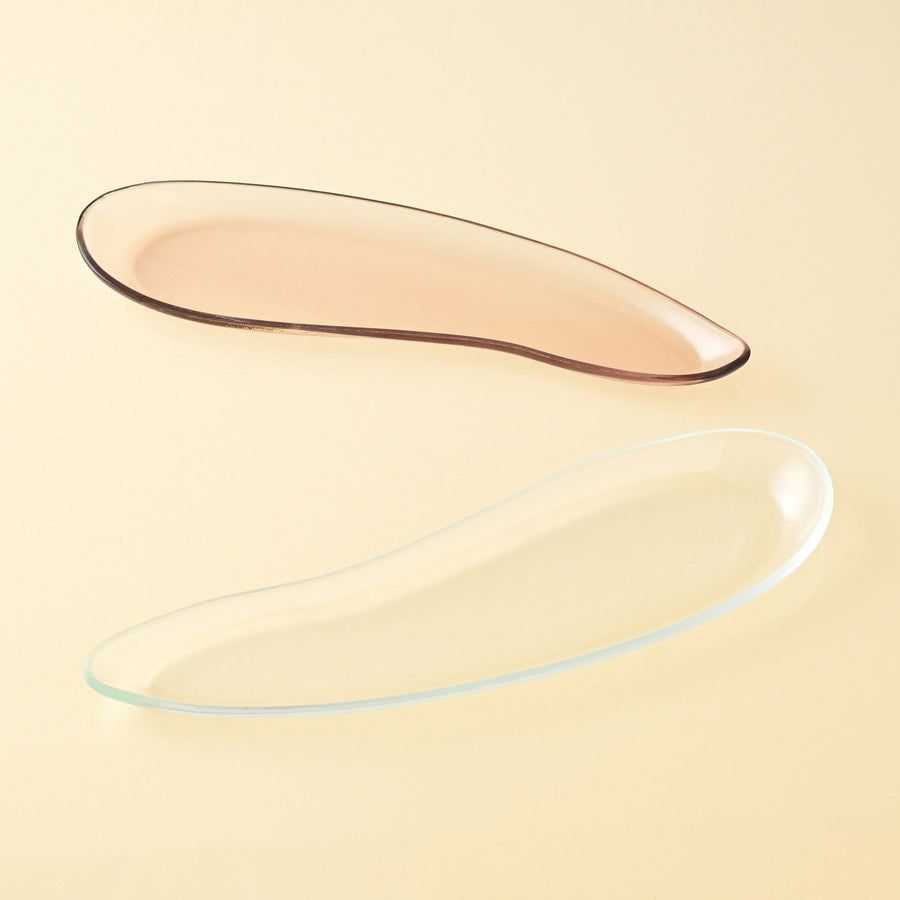 ウェーブレット ガラスプレート ロング クリア