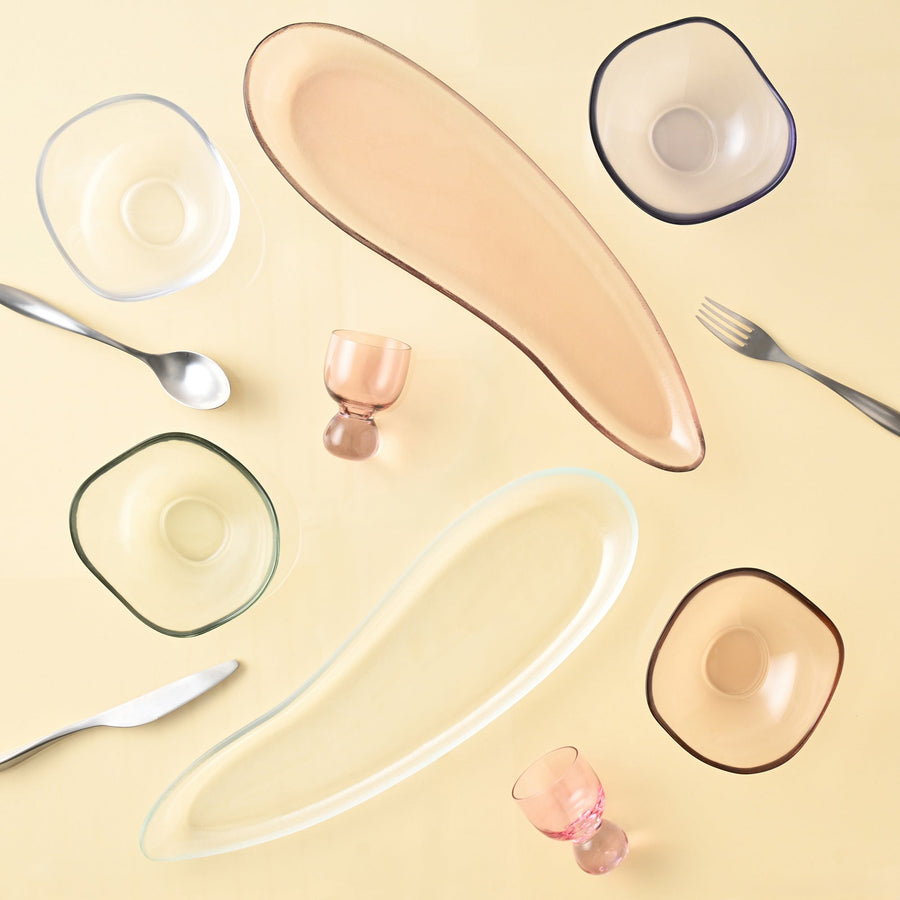 ウェーブレット ガラスボウル M クリア