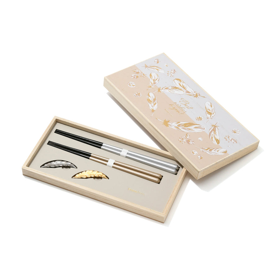 Pair gift: chopsticks and chopstick rests, ELEGANCE