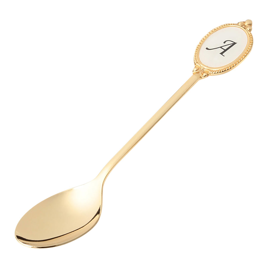 Alphabet Teaspoon A Gold