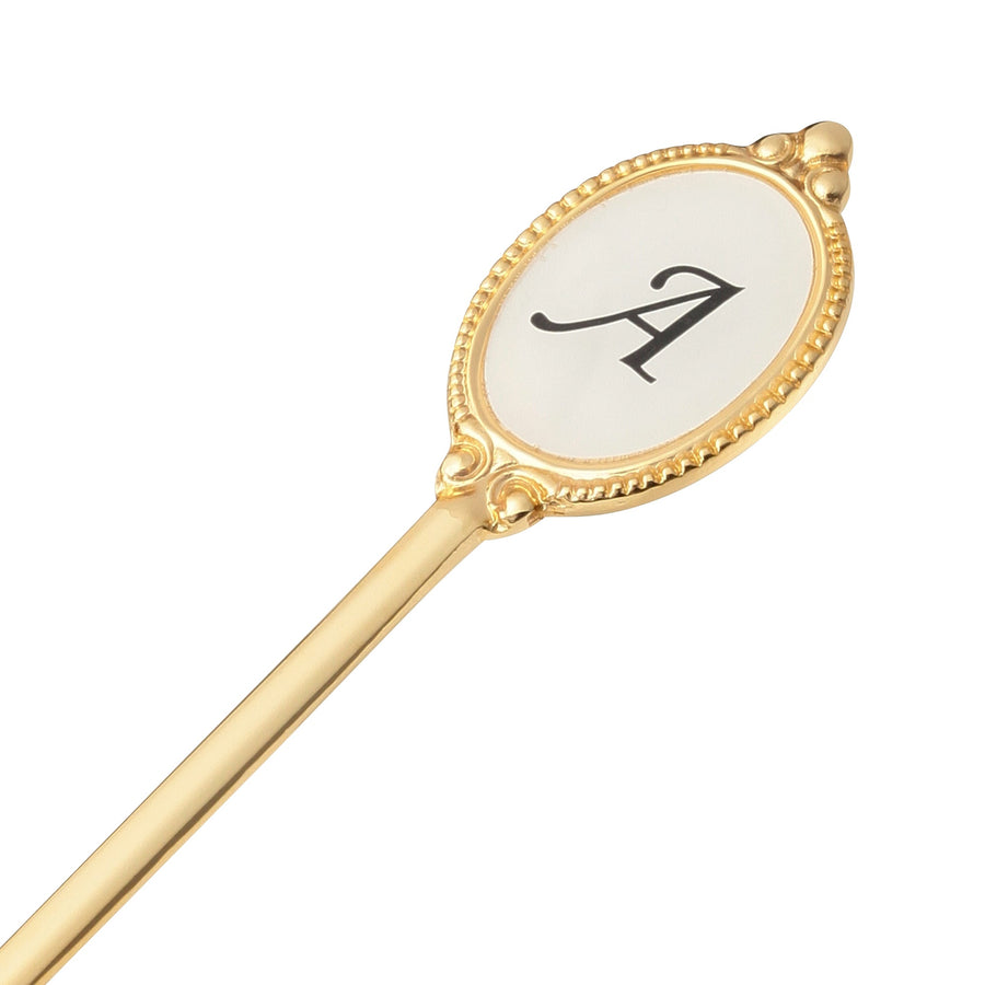 Alphabet Teaspoon A Gold