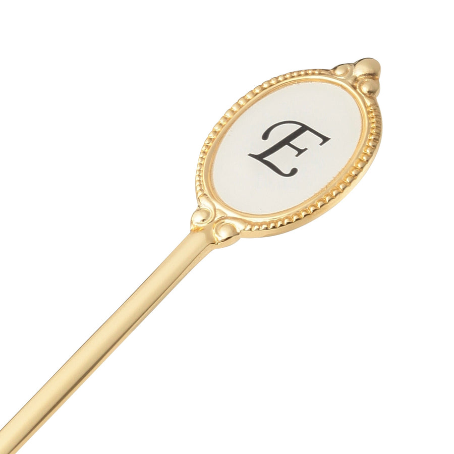 Alphabet Teaspoon E Gold