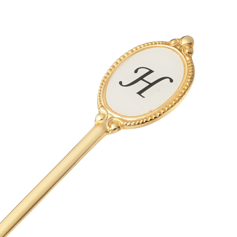 Alphabet Teaspoon H Gold