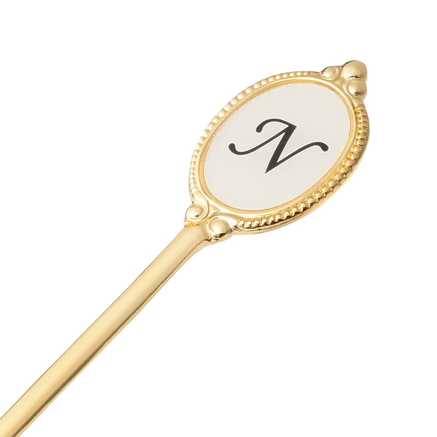 Alphabet Teaspoon N Gold