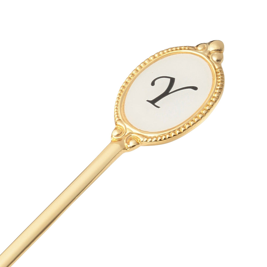 Alphabet Teaspoon Y Gold