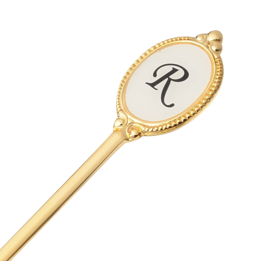 Alphabet Teaspoon R Gold