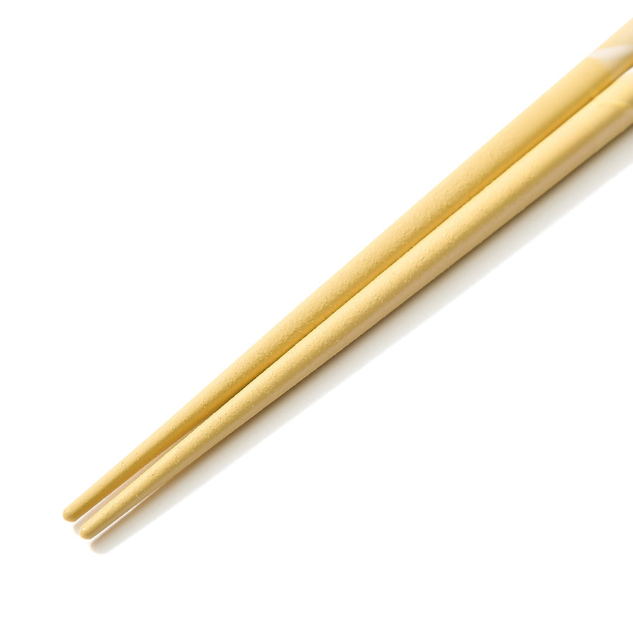 Dishwasher safe chopsticks, marble, yellow