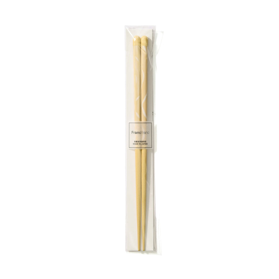 Dishwasher safe chopsticks, marble, yellow