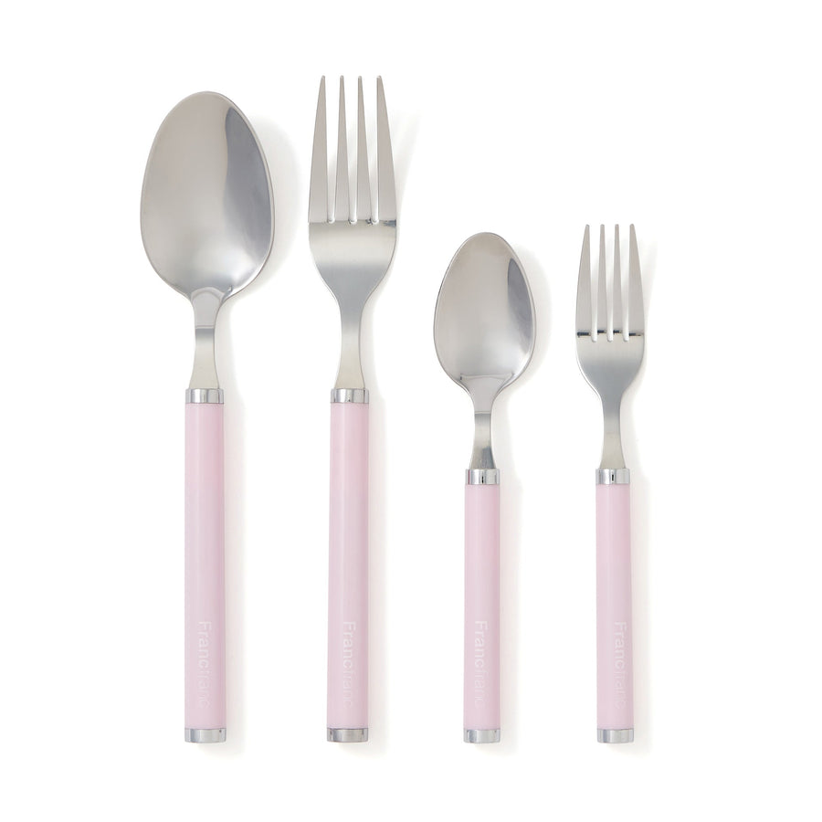 カトラリー 4本セット ロゴ ピンク