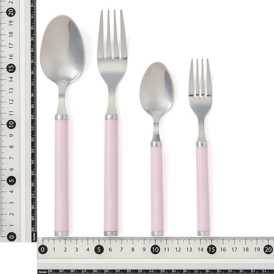カトラリー 4本セット ロゴ ピンク