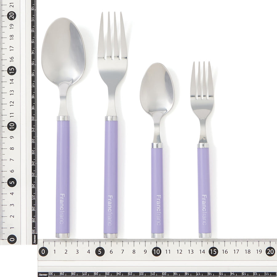 カトラリー 4本セット ロゴ パープル