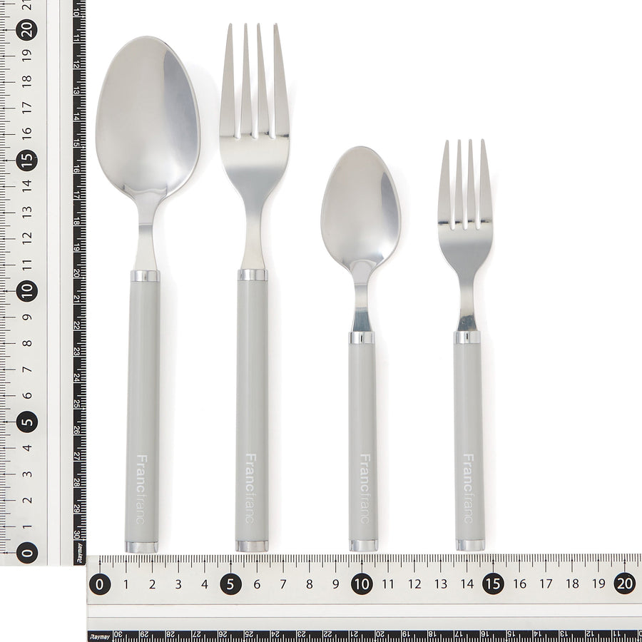 カトラリー 4本セット ロゴ グレー