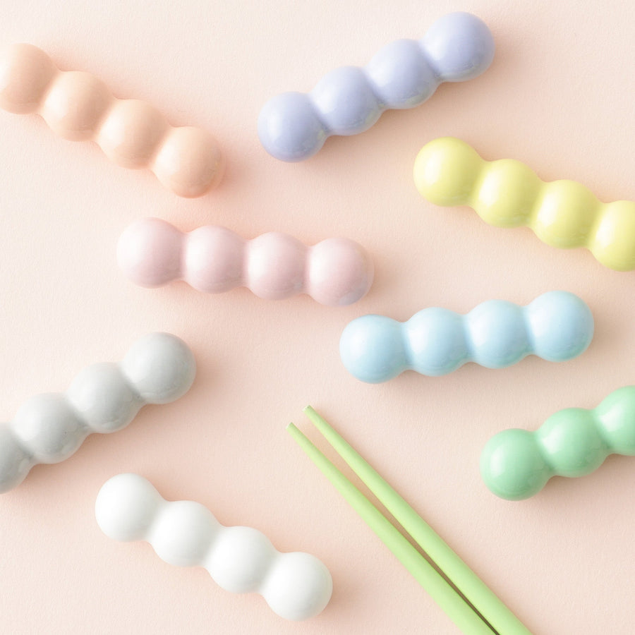 箸置き 2個セット ポンポン パープル