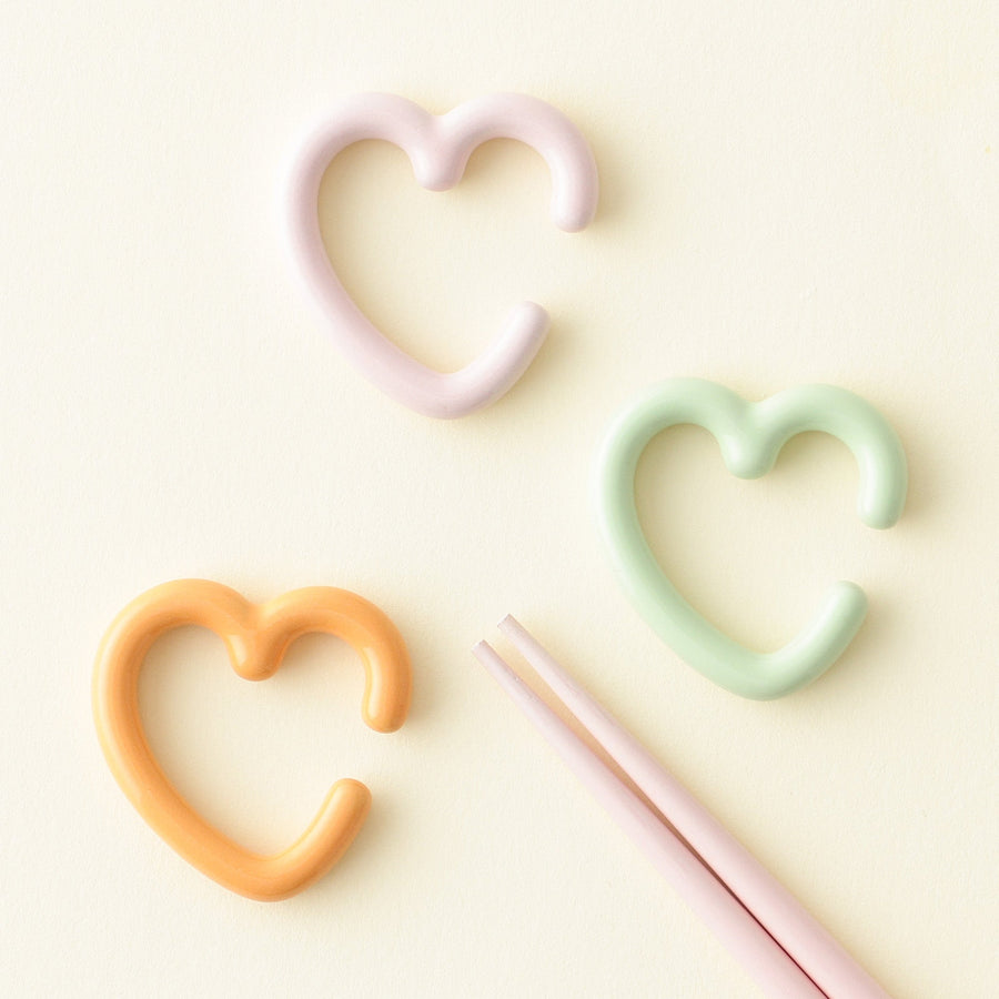 ハート箸置き オレンジ