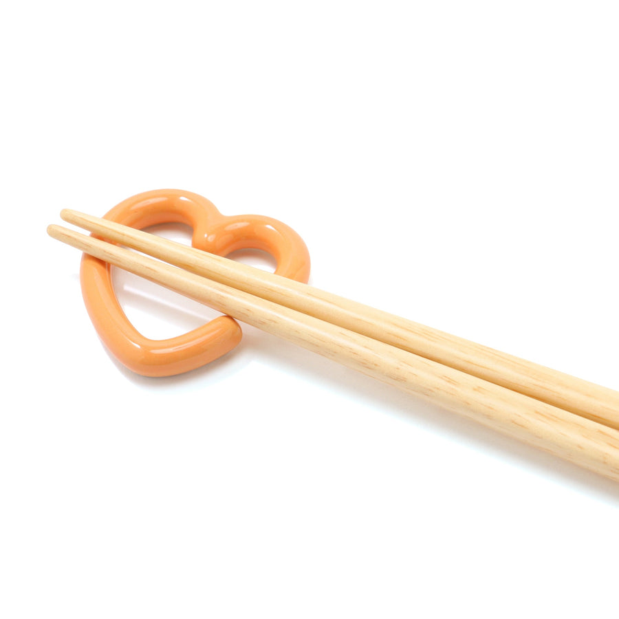 ハート箸置き オレンジ