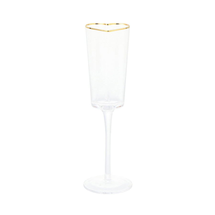 Heart champagne glass