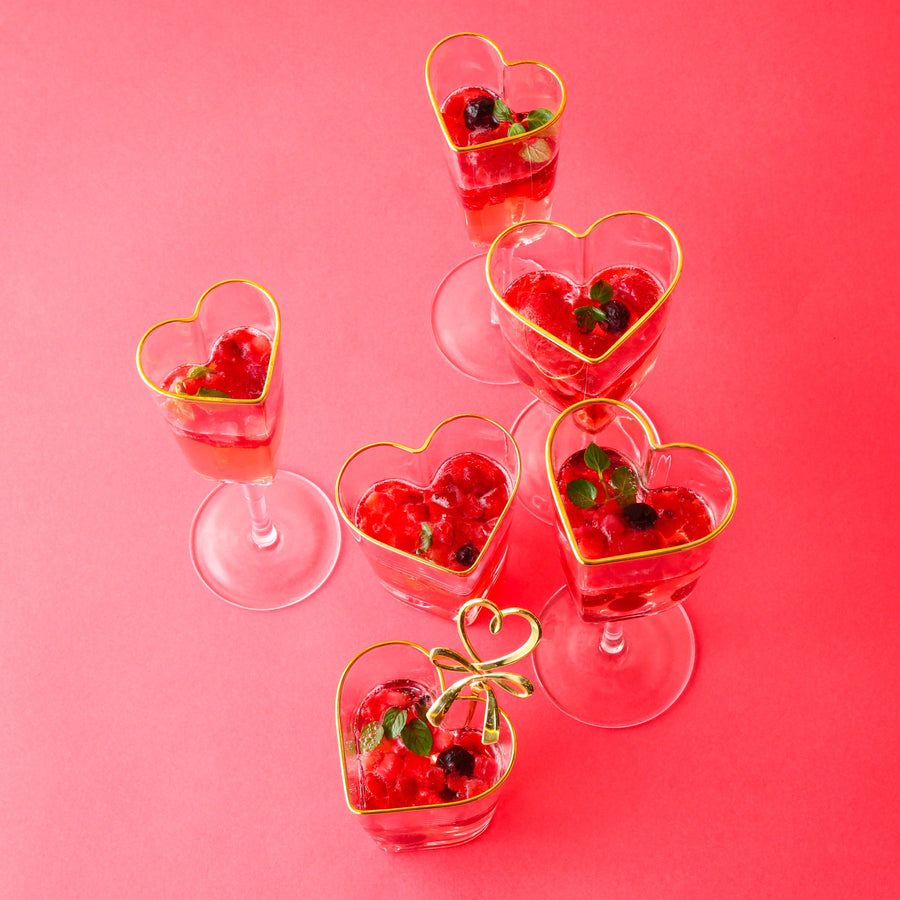 Heart champagne glass